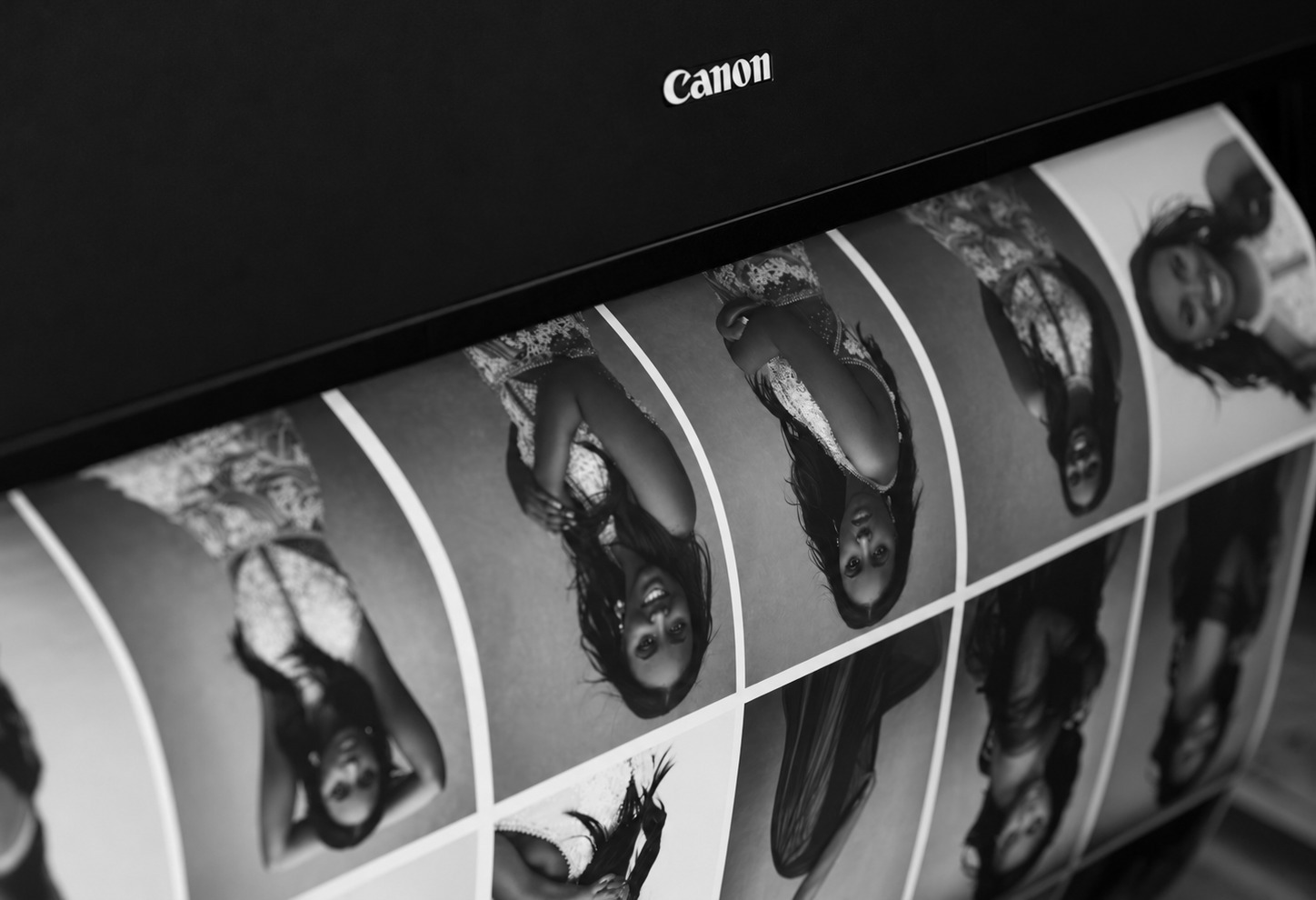 Fine art prints coming off the printer at the AJK Images Dallas studio